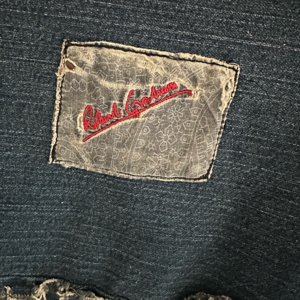 Robert Graham Blue Patchwork Jean Jacket - image 4